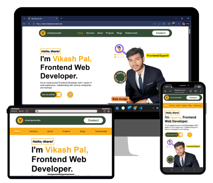 Portfolio website preview