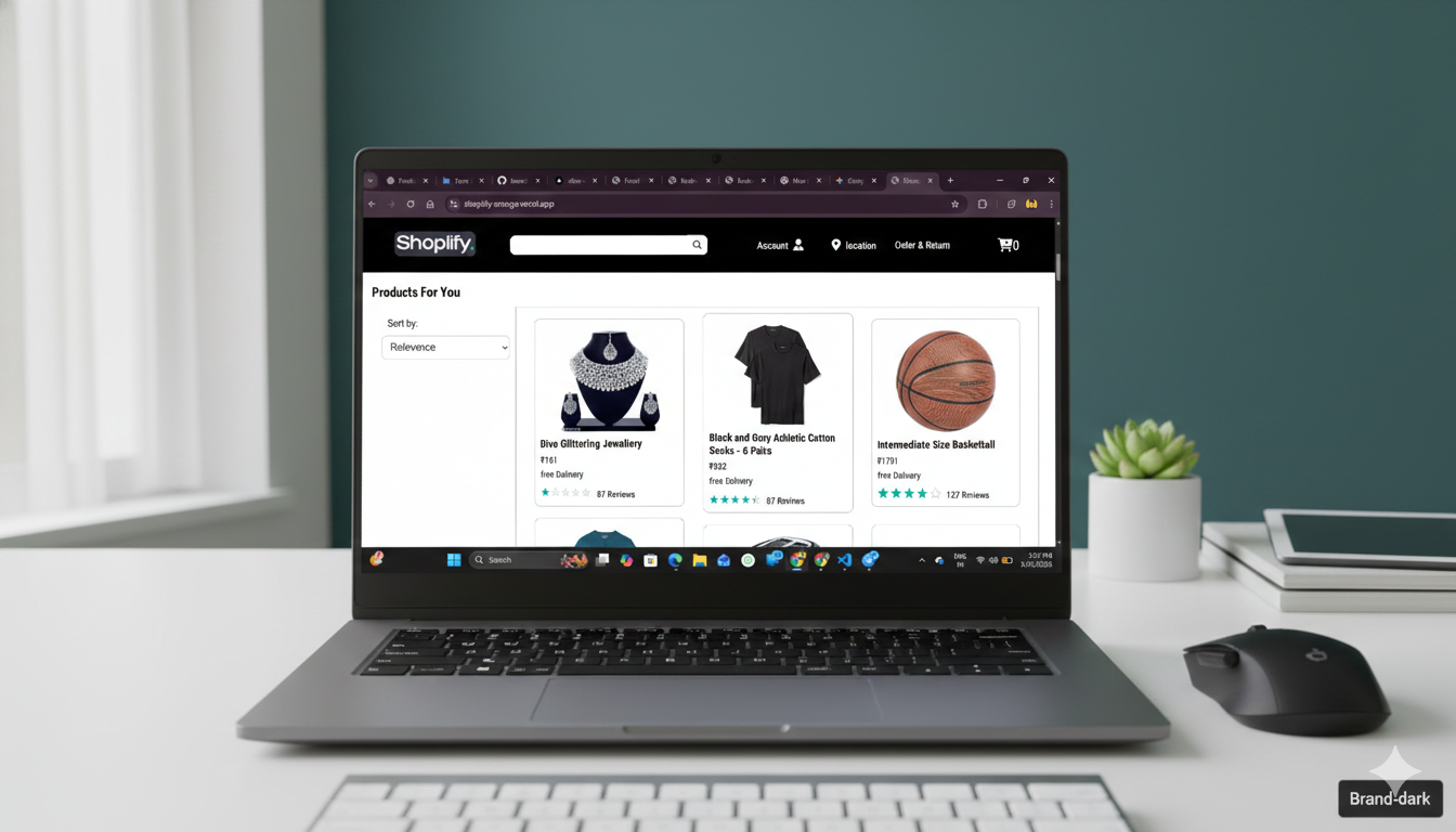 Shoplify ecommerce website preview